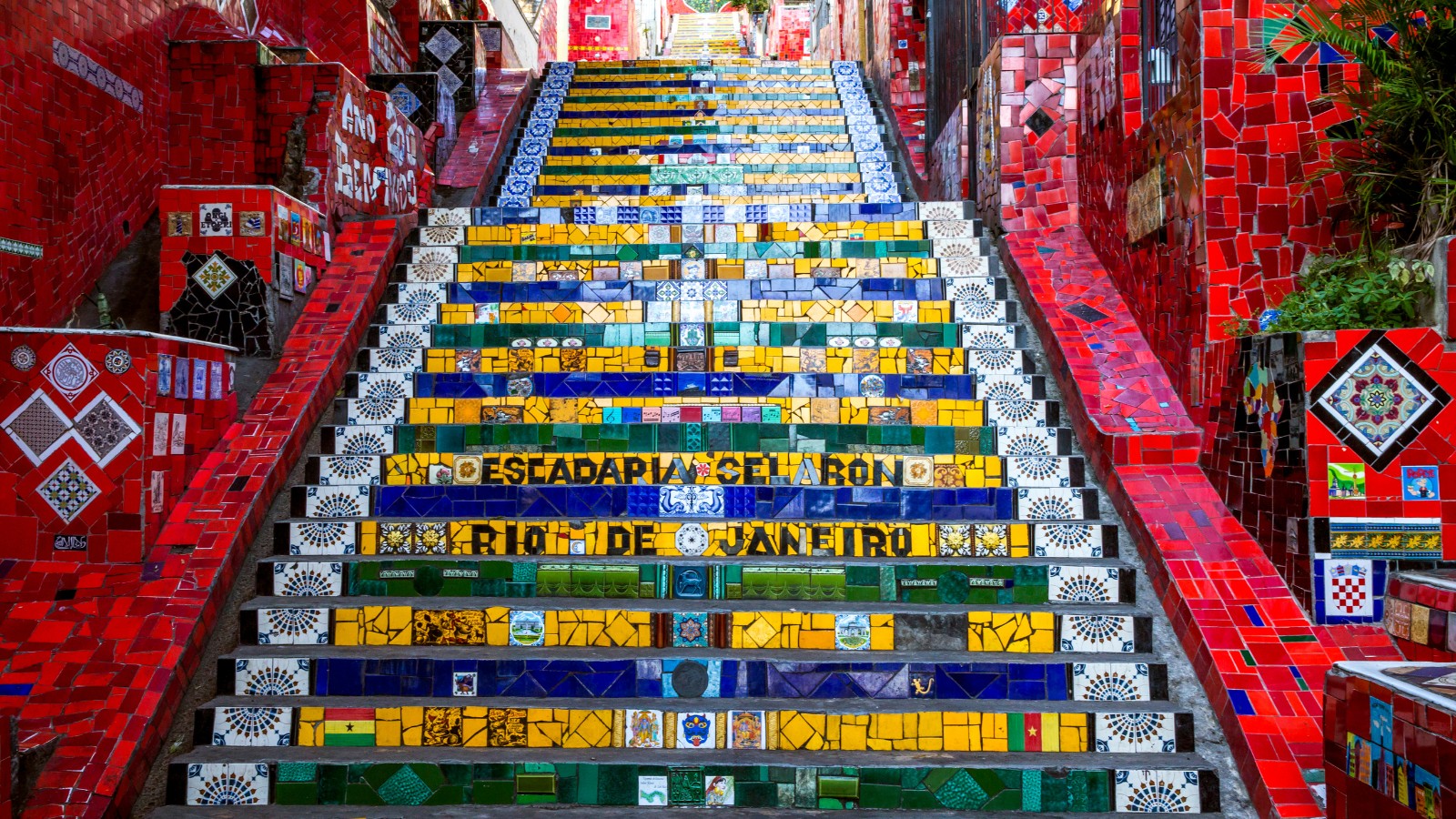 The colorful Escadaria Selaron in Rio De Janeiro, Brazil